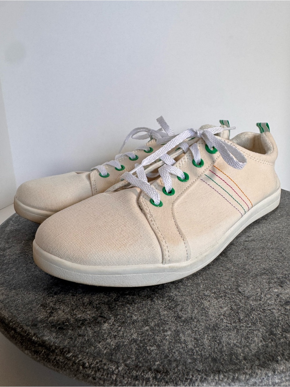Vionic Beach White Stinson Canvas Low Top Sneakers Shoes 10